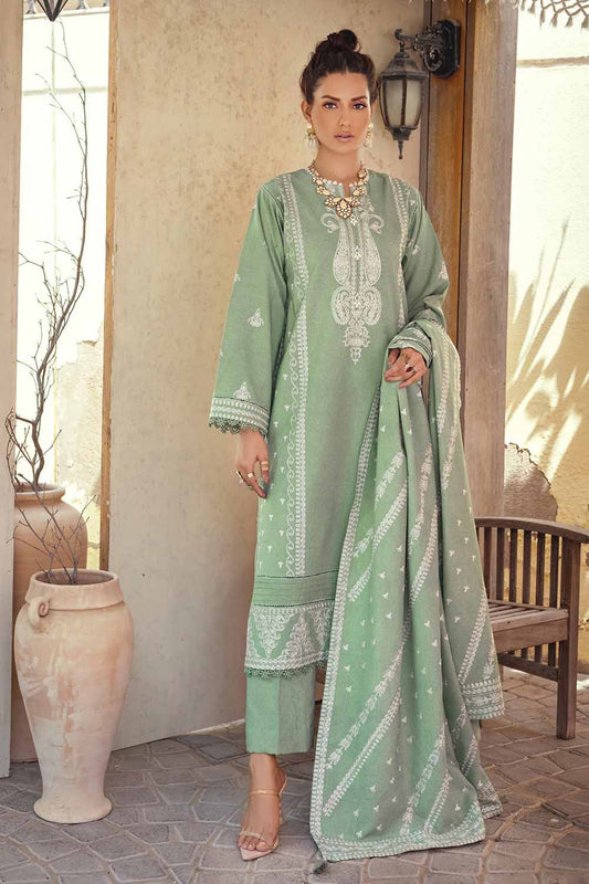 Unstitched Embroidered Linen Salwar Kameez Suit Gul Ahmed RC-32002