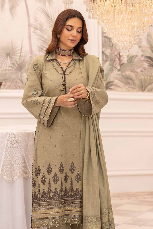 Unstitched Embroidered Pashmina Salwar Kameez Suit Gul Ahmed AP-32090