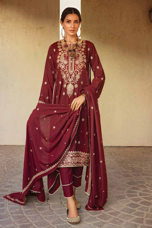 Unstitched Embroidered Pashmina Salwar Kameez Suit Gul Ahmed RC-32008