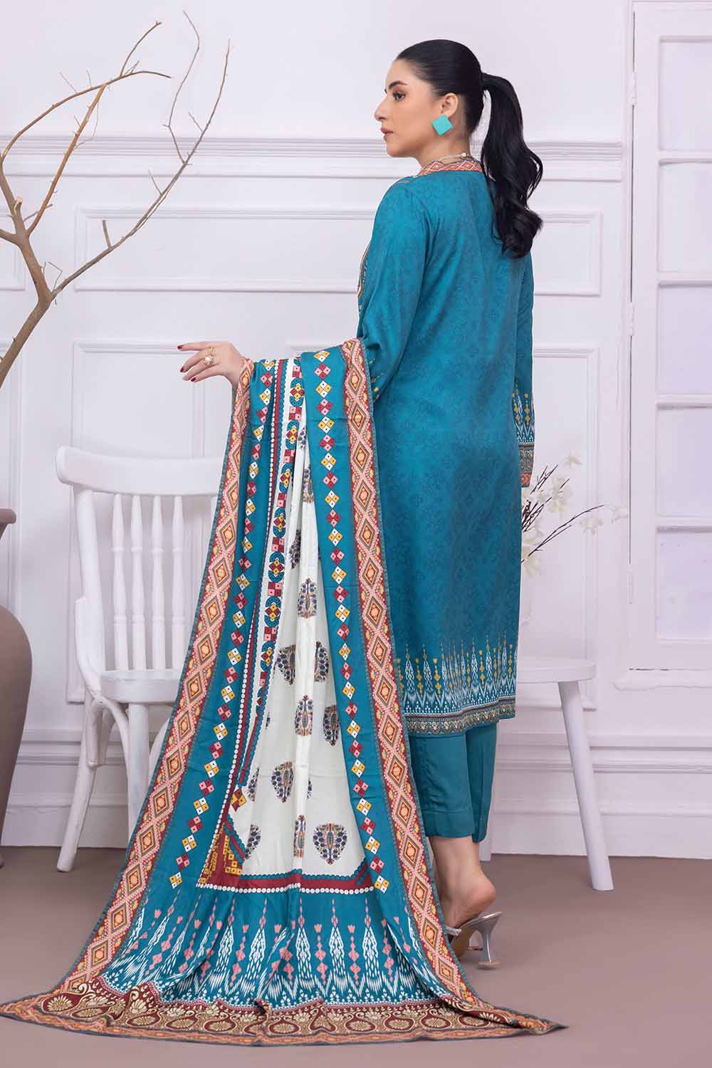 Unstitched Printed Cotail Salwar Kameez Suit Gul Ahmed WNS-32251 A