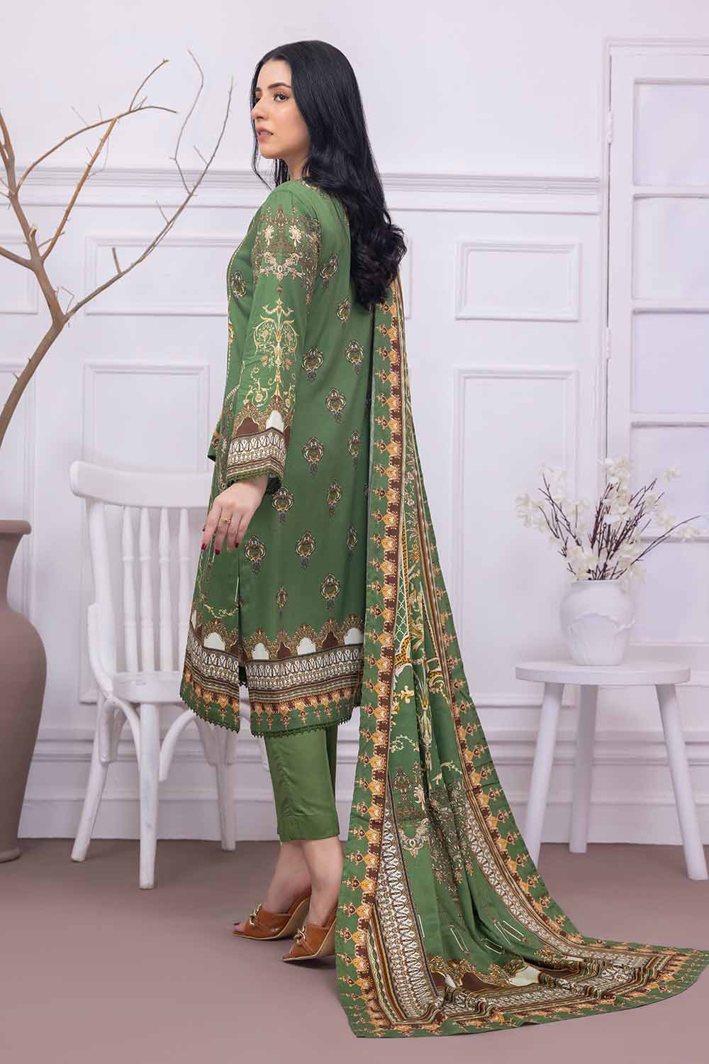 Unstitched Printed Cotail Salwar Kameez Suit Gul Ahmed WNS-32252 A