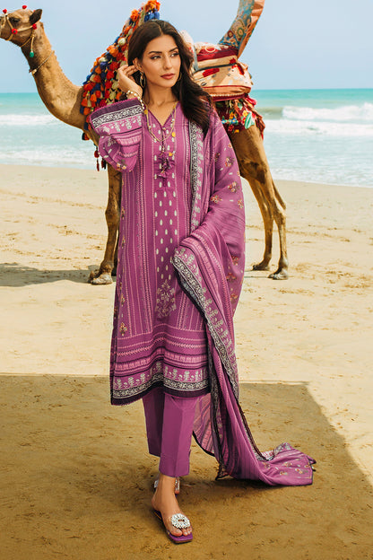Unstitched Printed Cotton Net Salwar Kameez Suit Gul Ahmed CD-32001 A