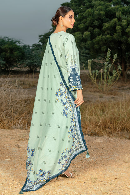 Unstitched Printed Cotton Net Salwar Kameez Suit Gul Ahmed CD-32004 A