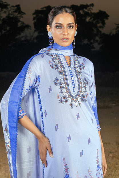 Unstitched Printed Cotton Net Salwar Kameez Suit Gul Ahmed CD-32004 B