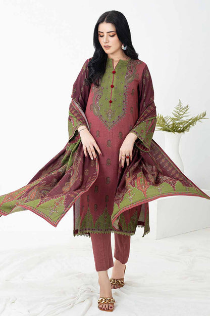 Unstitched Printed Dhanak Salwar Kameez Suit Gul Ahmed WNS-32190 B