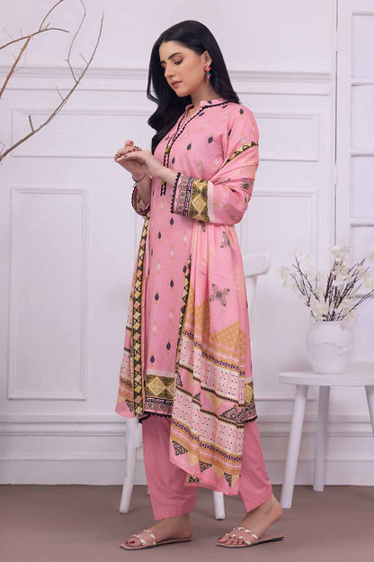 Unstitched Printed Linen Salwar Kameez Suit Gul Ahmed WNS-32228 B