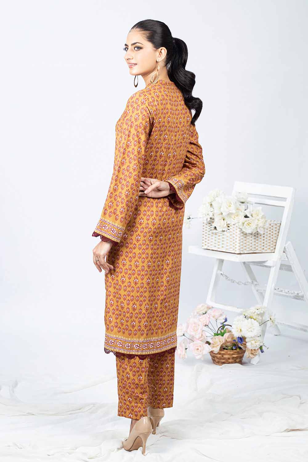 Unstitched Printed Linen Salwar Kameez Suit Gul Ahmed WNSS-32012