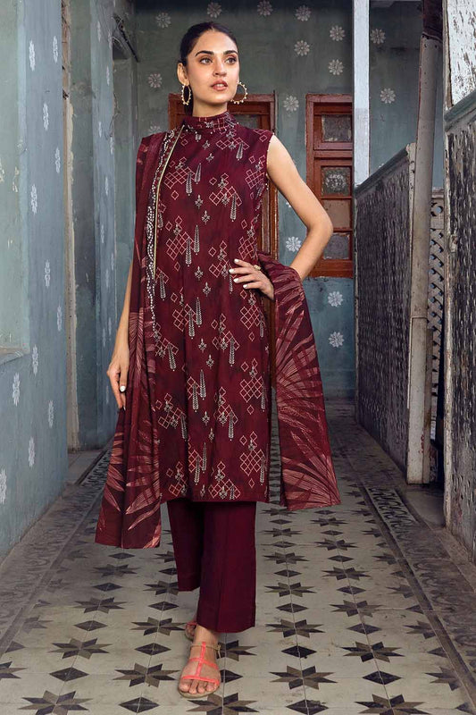 Unstitched Dobby Linen Salwar Kameez Suit Gul Ahmed LT-32013 B