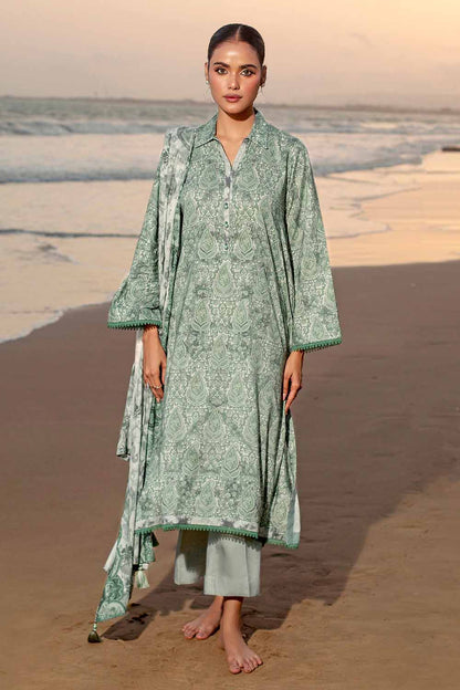 Unstitched Printed Linen Suit Salwar Kameez Gul Ahmed LT-32021 B