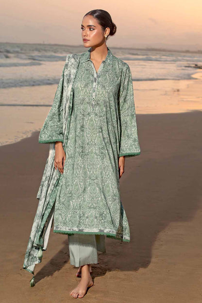 Unstitched Printed Linen Suit Salwar Kameez Gul Ahmed LT-32021 B