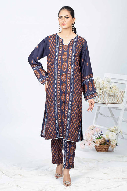 Unstitched Printed Twill Linen Salwar Kameez Suit Gul Ahmed WNSS-32011