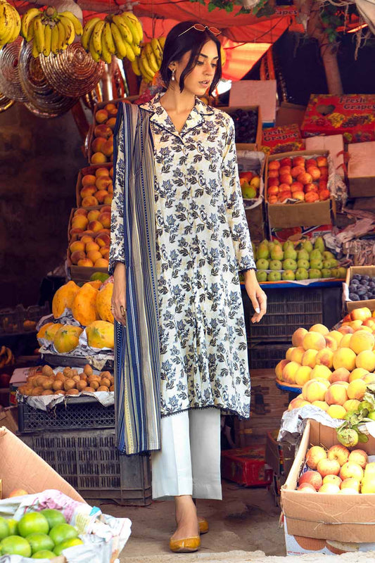 Unstitched Printed Linen Suit Salwar Kameez Gul Ahmed LT-32011 A