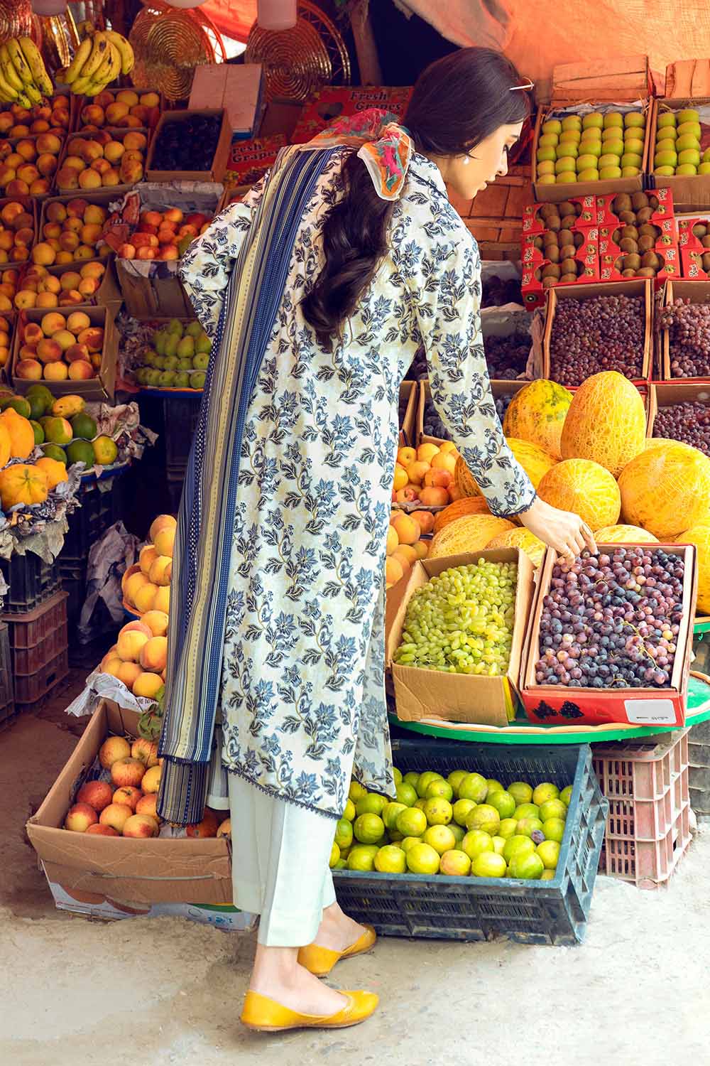 Unstitched Printed Linen Suit Salwar Kameez Gul Ahmed LT-32011 A